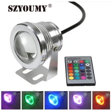 SZYOUMY 10 Вт 1 В подводный RGB светодио дный свет 1000LM Водонепроницаемый IP68 фонтан бассейн лампы огни 20 шт. DHL