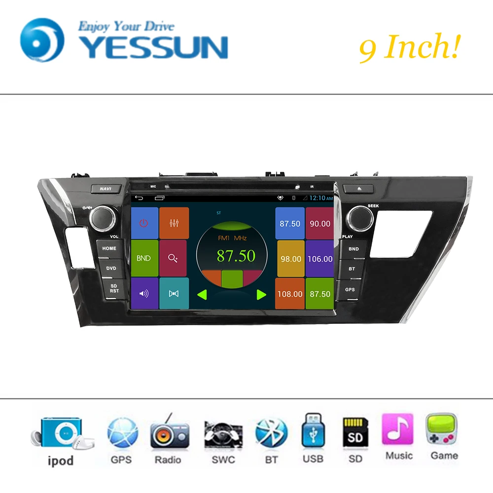Discount Car DVD Player Wince System For Toyota Corolla 2014 RHD Car Radio Stereo GPS Navigation Multimedia Audio Video 1