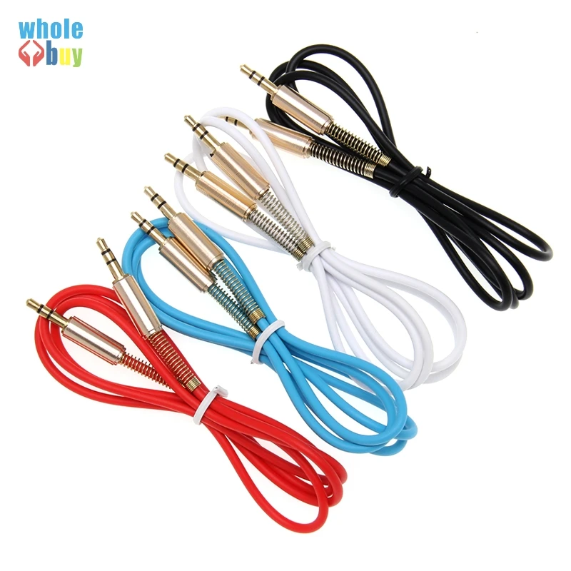3.5MM 오디오 케이블 3.5 Male to Male 잭 AUX 케이블 헤드폰 스피커 아이폰 자동차 AUX 코드 스프링 케이블 300 개/개