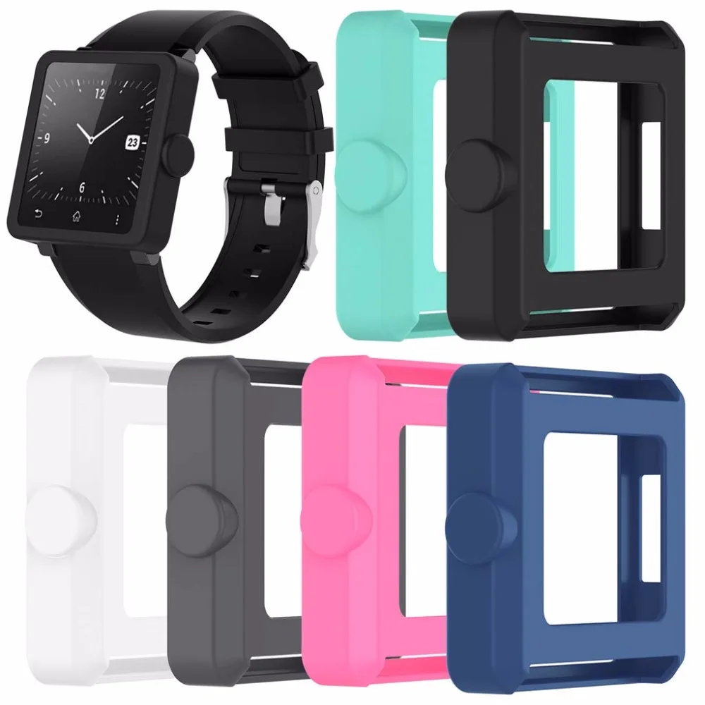 Бесплатная доставка силиконовый защитный чехол для Sony Smart Watch 2 Protector|Ремешки