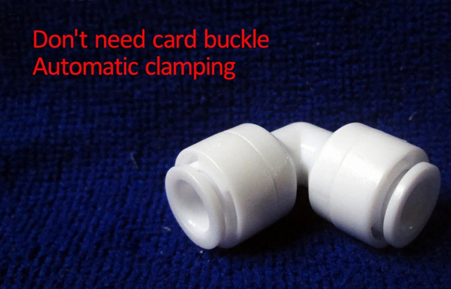 

1/4 inch automatic clamping right angle 90 degrees tube quick connect elbow pipe water connection  ro water system part