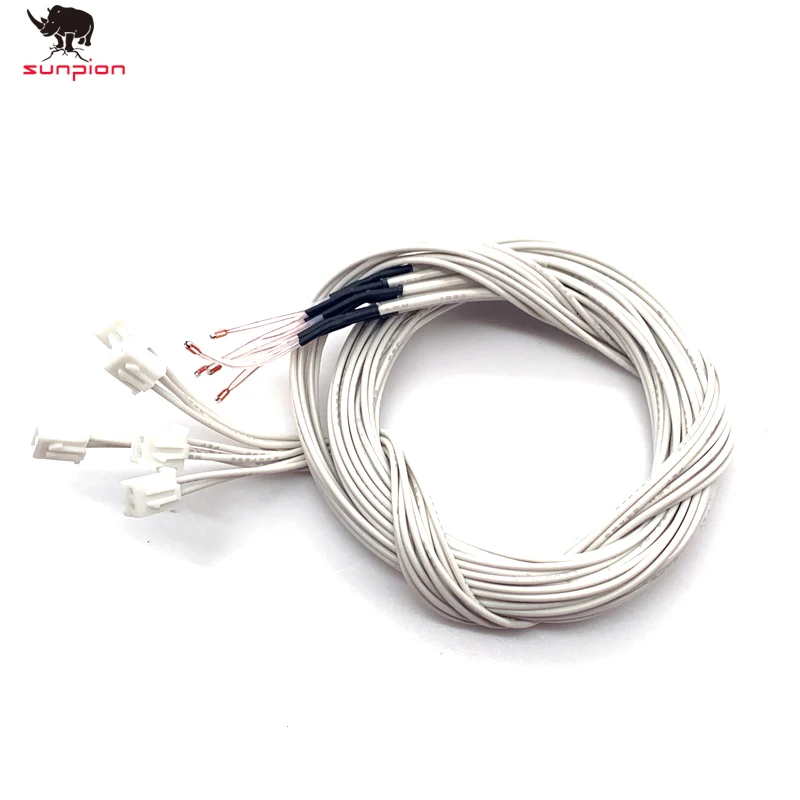 

100 k NTC 3950 Single-ended Glas Verzegeld Thermistor Temperatuursensor Met XH2.54-2P Terminal 1 m Kabel Voor 3D Printer