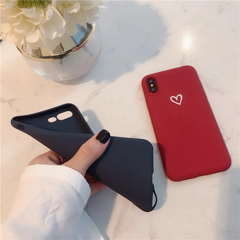 Мягкий ТПУ чехол Love для iPhone 6S 8 7 6 S Plus XR матовая задняя крышка Coque силиконовый чехол для iPhone X для iPhone 11 Pro XS Max чехол для телефона Capa