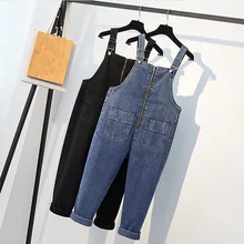 Джинсовые комбинезоны размера плюс 5XL, комбинезоны с высокой талией, женский комбинезон, свободные джинсы для женщин в стиле бойфренд, повседневные джинсы, комбинезон для женщин C5397