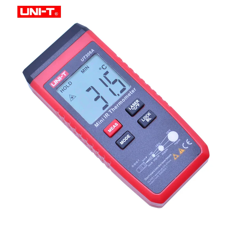 UNI T UT306A Мини Инфракрасный термометр 35 ~ 300C 31 572F цифровой ИК тестер температуры с