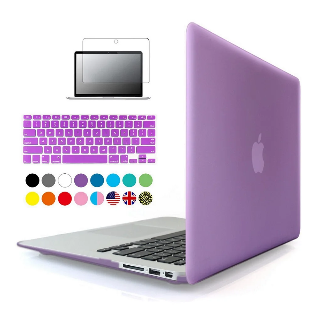 3 в 1 матовый чехол для Apple macbook Air Pro Retina 11 12 13 15 дюймов протектор Mac book 6 4 Твердая