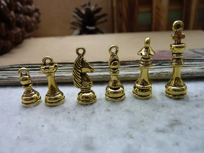 30 шт Золотая Шахматная подвеска ювелирное изделие|pendant pin|pendant necklacependant shapes |