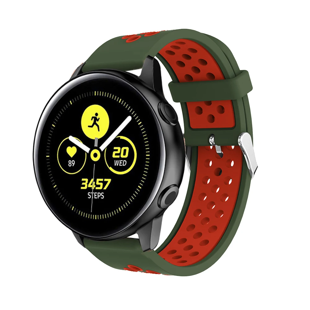 Силиконовый ремешок для часов samsung Galaxy Watch Active Band Galaxy 42 мм ремешок S2 gear мягкий спортивный 20 мм смарт-браслет ремешок для часов