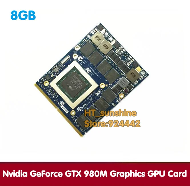 free shipping for Nvidia GeForce GTX 980M Graphics GPU Card N16E-GX-A1 8GB GDDR5 Alienware Clevo warrantly days by DHL/EMS