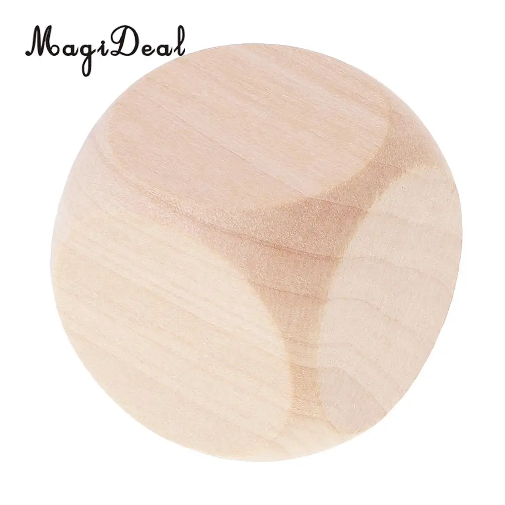 MagiDeal 10 Piece/Set 3cm Wooden Dices D6 Six Sided Blank DIY for D&D TRPG MTG Toys