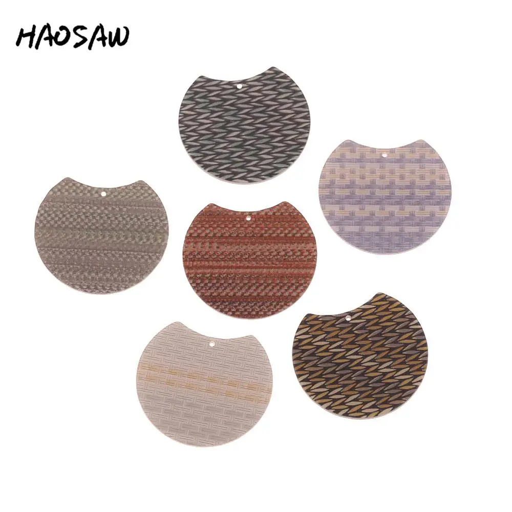 HAOSAW 33*37 мм 6 шт./лот ручная работа/амулеты уксусной кислоты/напечатанные