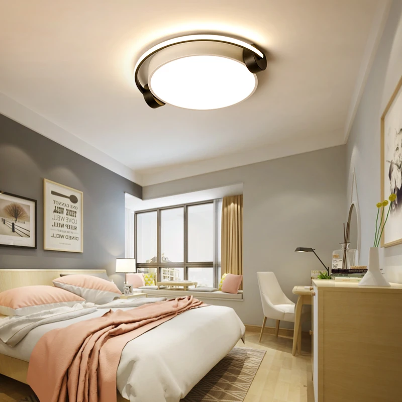 

LICAN Round Metal mounted Lighting fixture Lustre 110V 220V Dimming Modern LED Ceiling Lights for Living room Bedroom