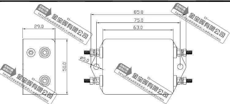 Мощность фильтр EMI, CW4L2, 10A, 20A, S, два этапа очистки, однофазный 220 В