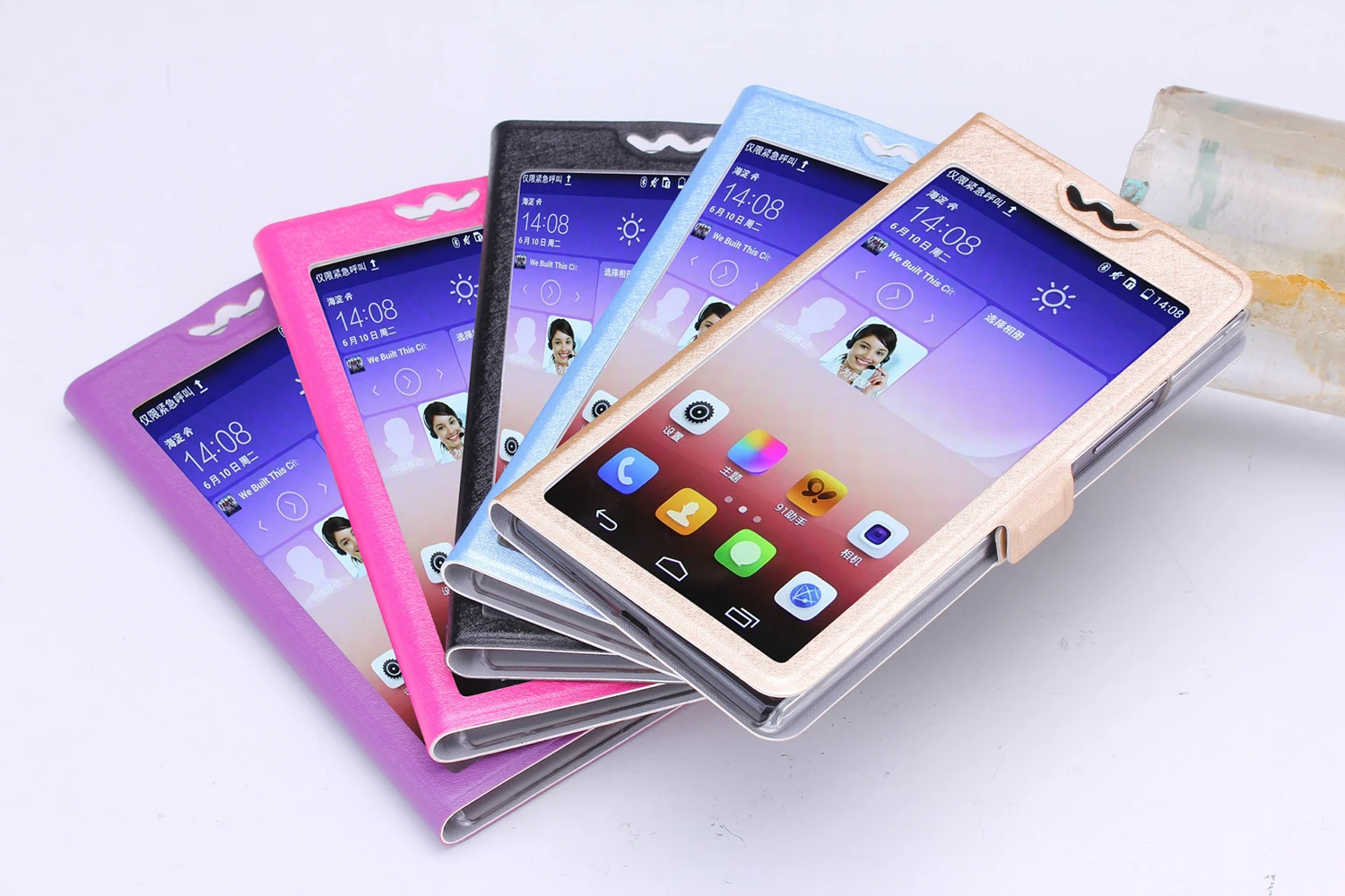 

Cover for Ulefone Mix 2 full screen PU Full View Windows Leather Case FOR Ulefone S7 s8 S 7 8 FOR Ulefone U007 U008 Pro / t1 T 1