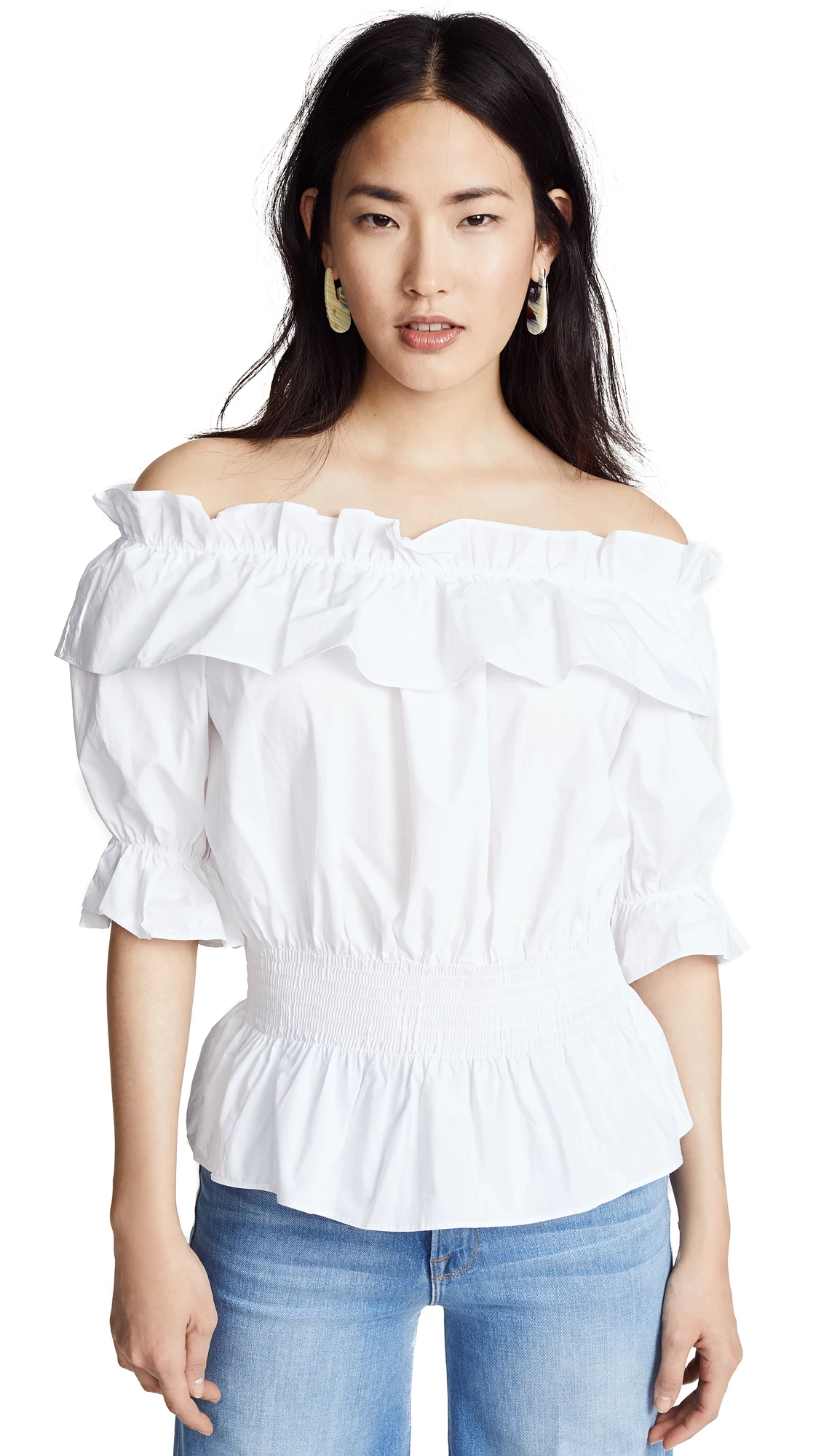 

The new models flounced loose waist summer t-shirt