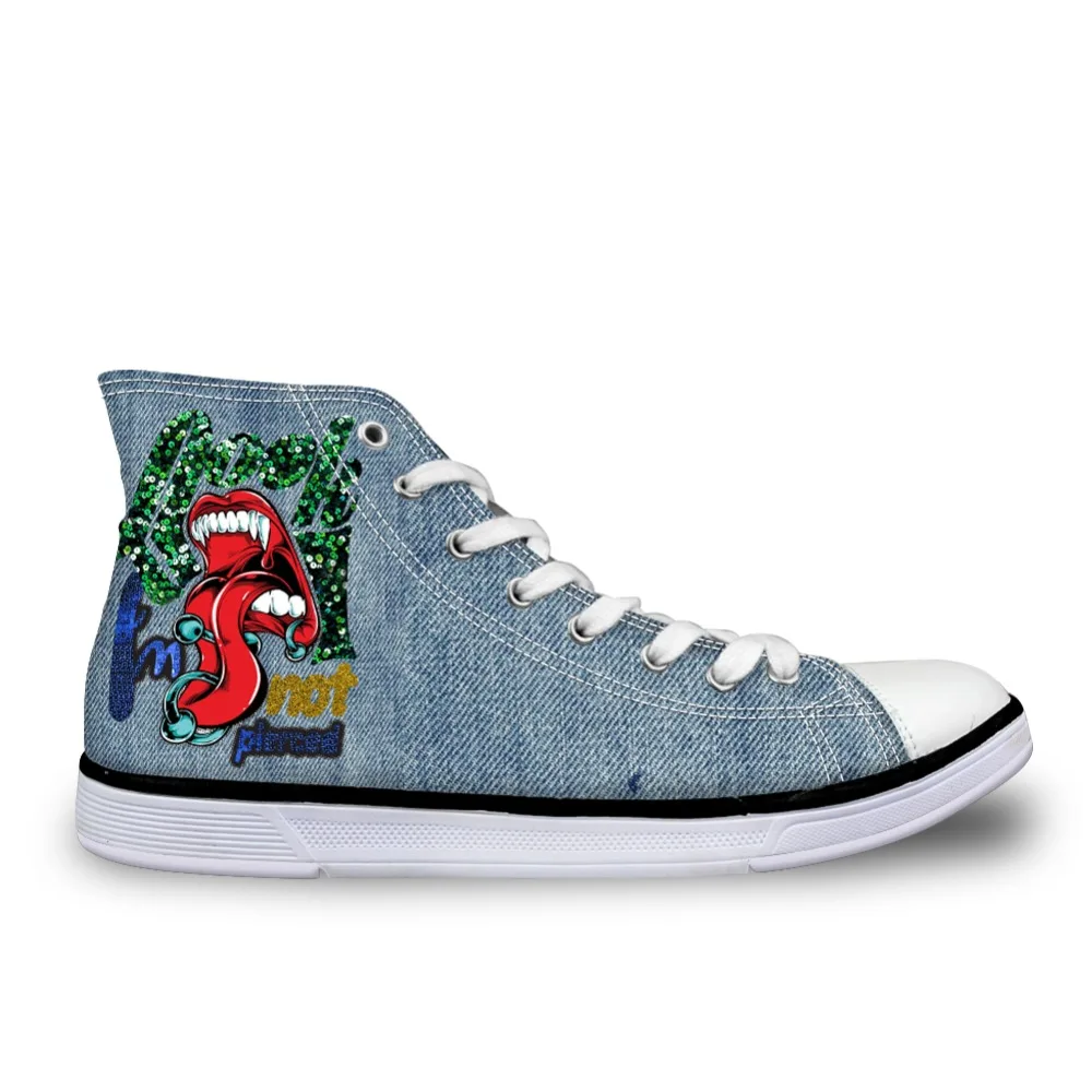 Cool Street Print Mens High-top Shoes Cool Super Cowboy Canvas Shoes for Men Boy Denim Cool Street Print Mens High-top Shoes Cool Super Cowboy Canvas Shoes for Men Boy Denim