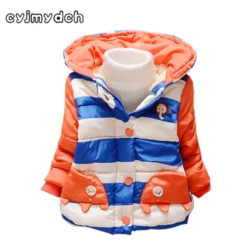 

Cyjmydch Boy Coats For Winter Cute animal elephant Warm Girls Boy Kids Jackets Coat Cotton Padded Boy Children Clothing Outwear