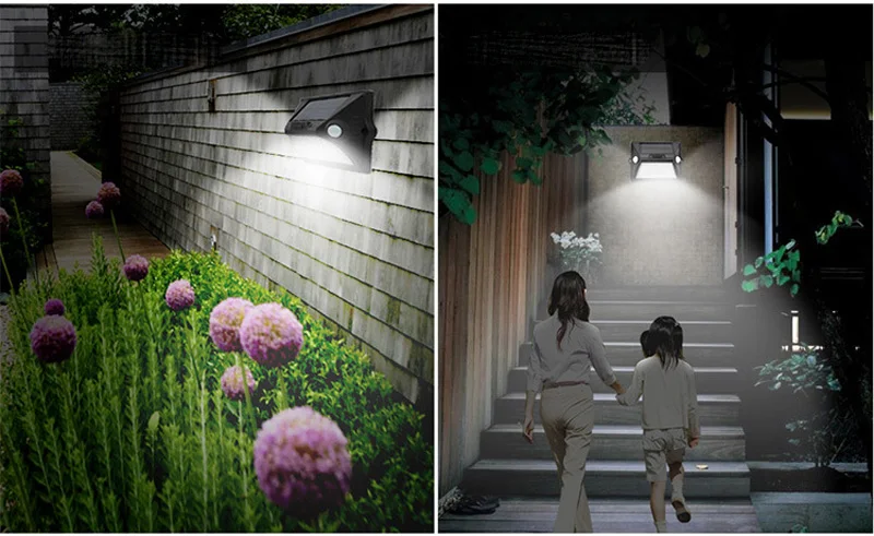 Dual Motion Sensor Solar LED Lights with 12 RGBW LEDs for Garden Solar Light Waterproof Outdoor Yard Garage Porch Led Wall Lamp (15)