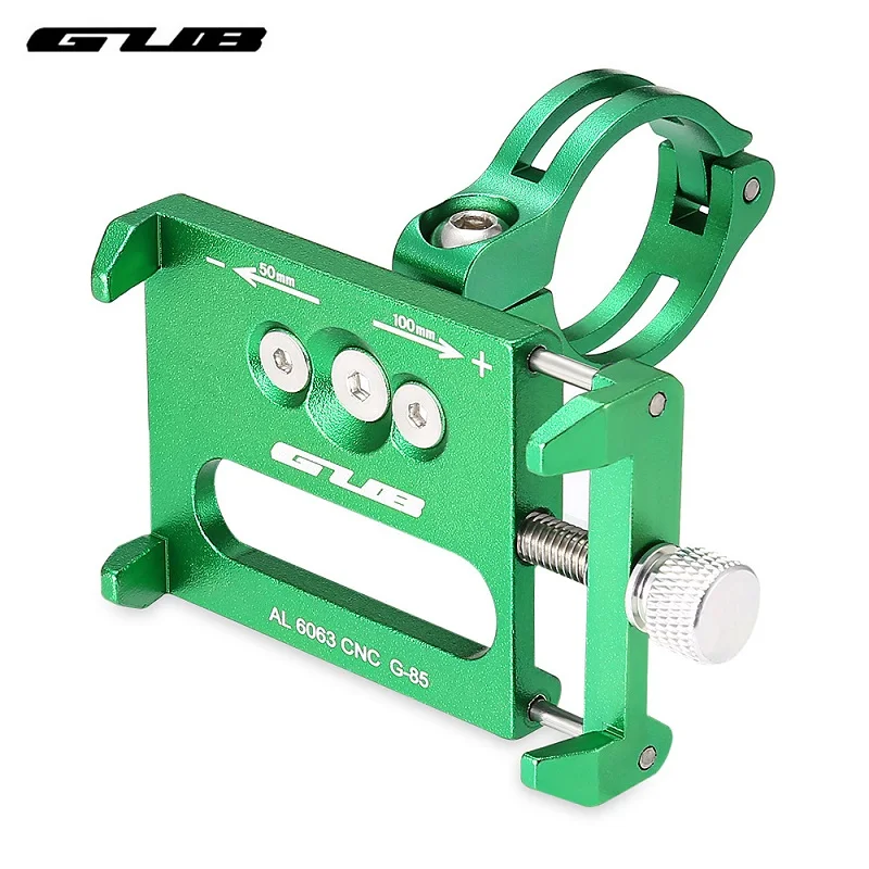 GUB G-85, регулируемый держатель для телефона из алюминиевого сплава, руль для велосипеда MTB, велосипедный держатель для мобильного телефона, кронштейн, подставка для велосипеда - Цвет: Green