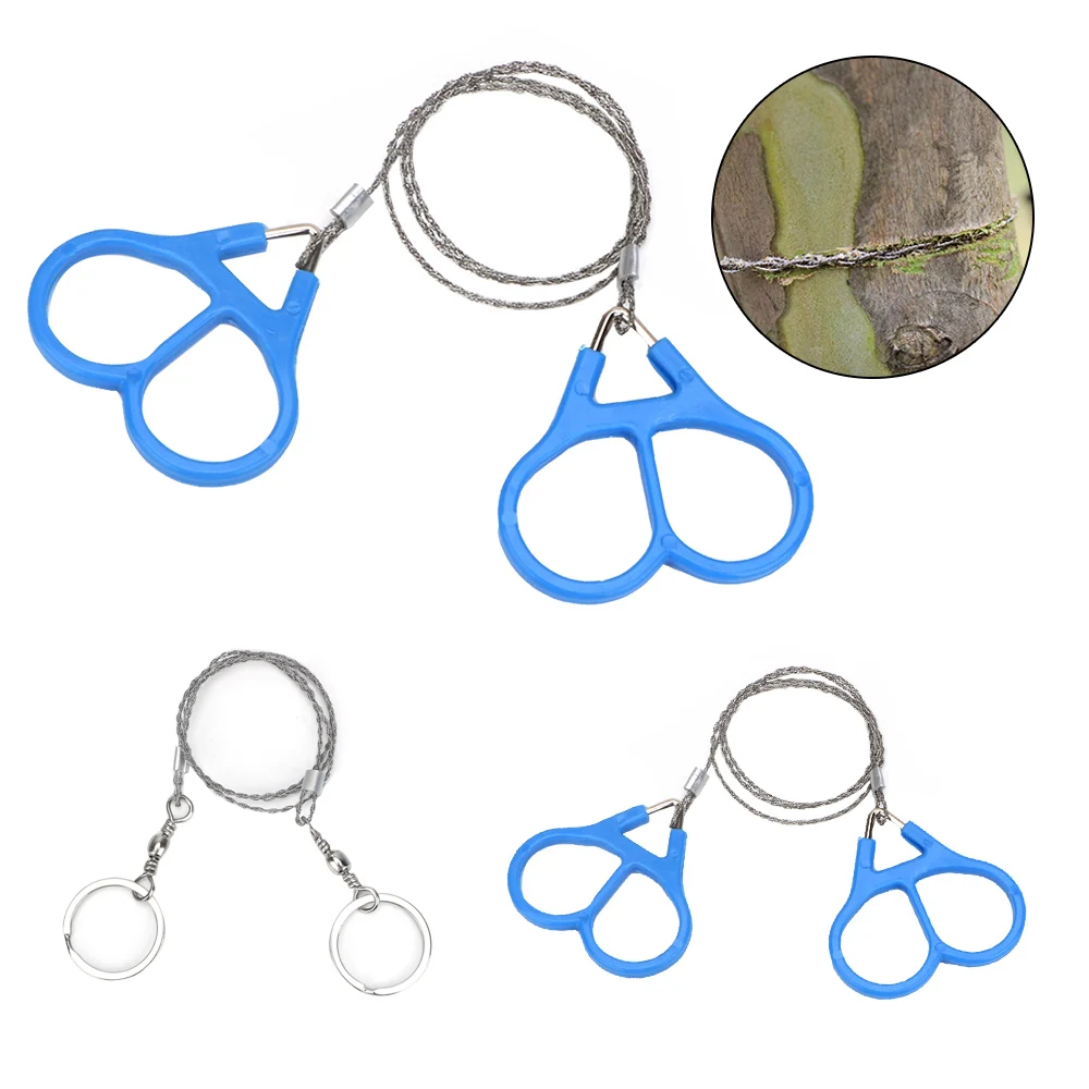 

NICEYARD Stainless Steel Emergent Survival Wire Saw Handle for Cutting Fretsaw Outdoor Hunt Fish hand Tool