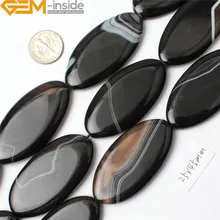 Различные формы черный агат оникс бусины натуральный камень DIY свободные бусины для изготовления ювелирных изделий прядь 15 дюймов