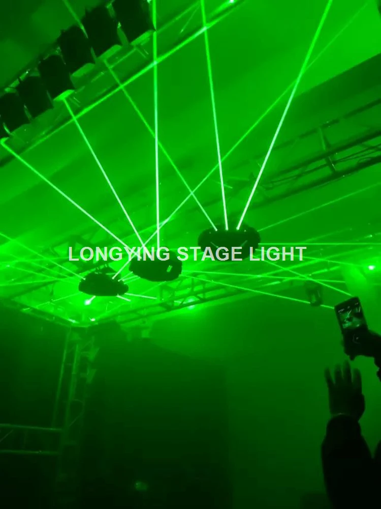 3x3 RGB/зеленый лазерный сценический свет 9 глаз лазерный движущийся луч паук светодиодный диско-бар