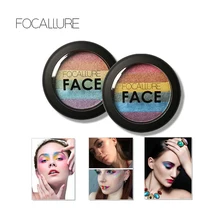 FOCALLURE New Rainbow Highlighter Makeup Palette Cosmetic Blusher Shimmer Powder Contour Eyeshadow Face Changing Highlight