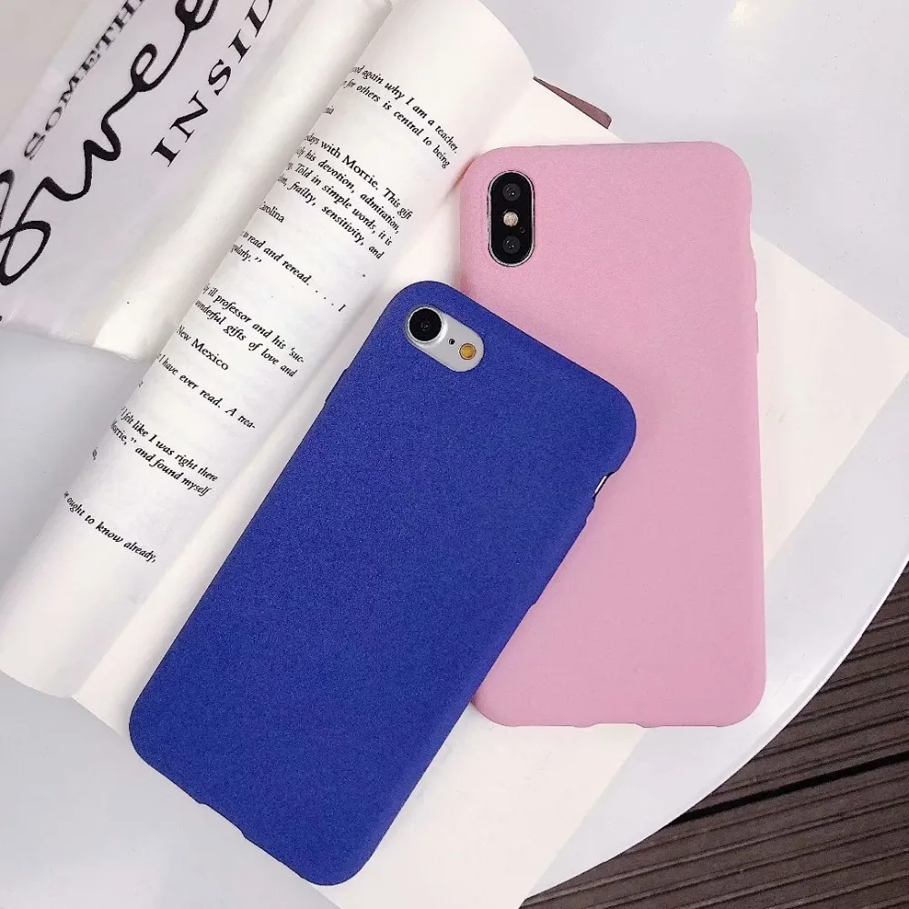 

Candy Color Phone Cases For iPhone 8 7 Cases Slim Cute Candy Color Soft Silicone Cover Coque For iphone X Xr Xs Max 6 S 7 8 Plus