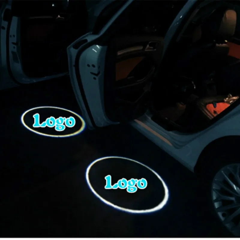 JURUS 2Pcs LED Car Door Welcome Light Laser Shadow Led Projector Logo Decorative Light For Volvo