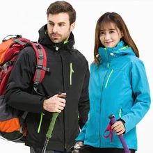 Открытый Для мужчин Для женщин Зимний отдых Походные куртки пальто софтшелл флис Водонепроницаемый теплые Термальность ветрозащитный походы Лыжный Спорт