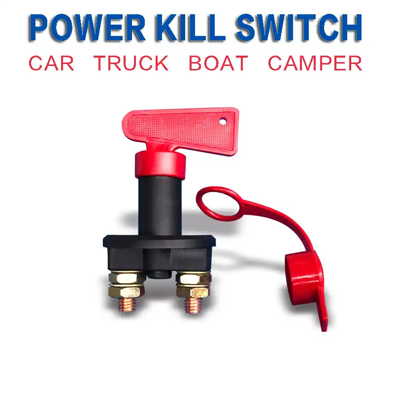 OKBY Current Switch Battery Disconnect Switch 100A High Current Car Power Cut Off Switch Battery Disconnect Power Isolator