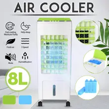 Портативный вентилятор кондиционера заморозка для льда очиститель увлажнитель воздуха 8L Испарительный отрицательный ионный очиститель воздуха 3 режима ветра домашнего использования