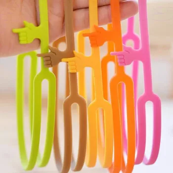 

1pc Elastic Silicone Point Finger Bookmark Highlighter Book Marker Home Office