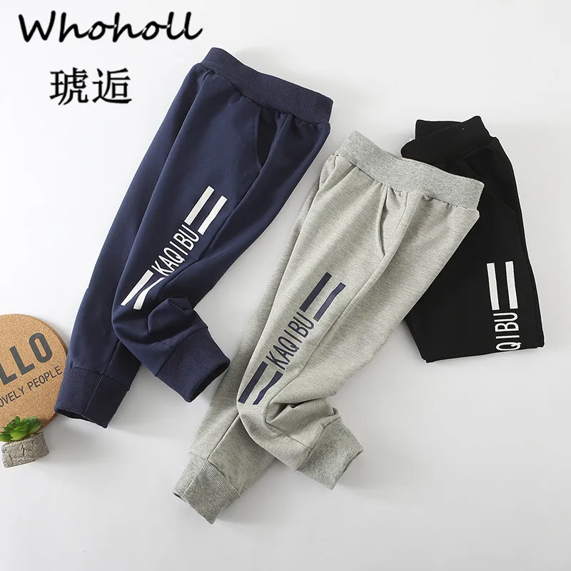 

Whoholl Spring Baby Boys Pants Cotton Casual Children Long Trousers Kids Clothing Harem Pants Elastic Waist Jogger Pant Soft
