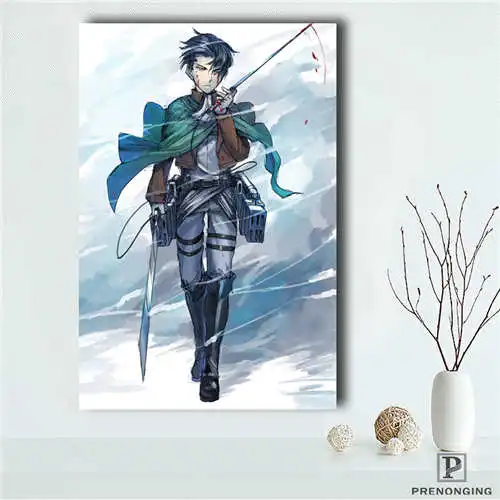 

Custom attack_on_titan (1) Printing Posters Cloth Fabric Wall Art Pictures For Living Room Decor#18-12-10-18-114