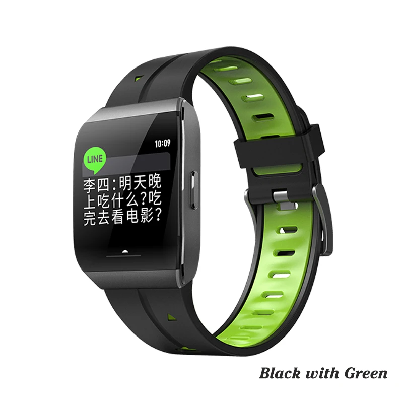 Смарт-часы Greentiger X1, монитор сердечного ритма, умные часы, погода, погода, фитнес-трекер, мульти-спортивный браслет для мужчин, Android IOS - Цвет: Зеленый