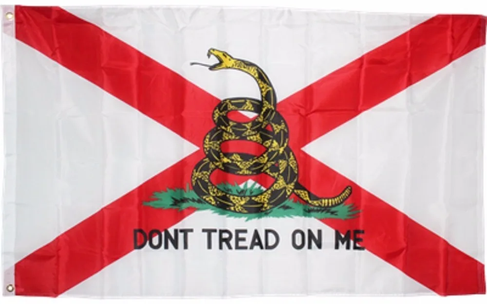 Gadsden Tea Party Don't Tread On Me Florida State Banner Flag Custom