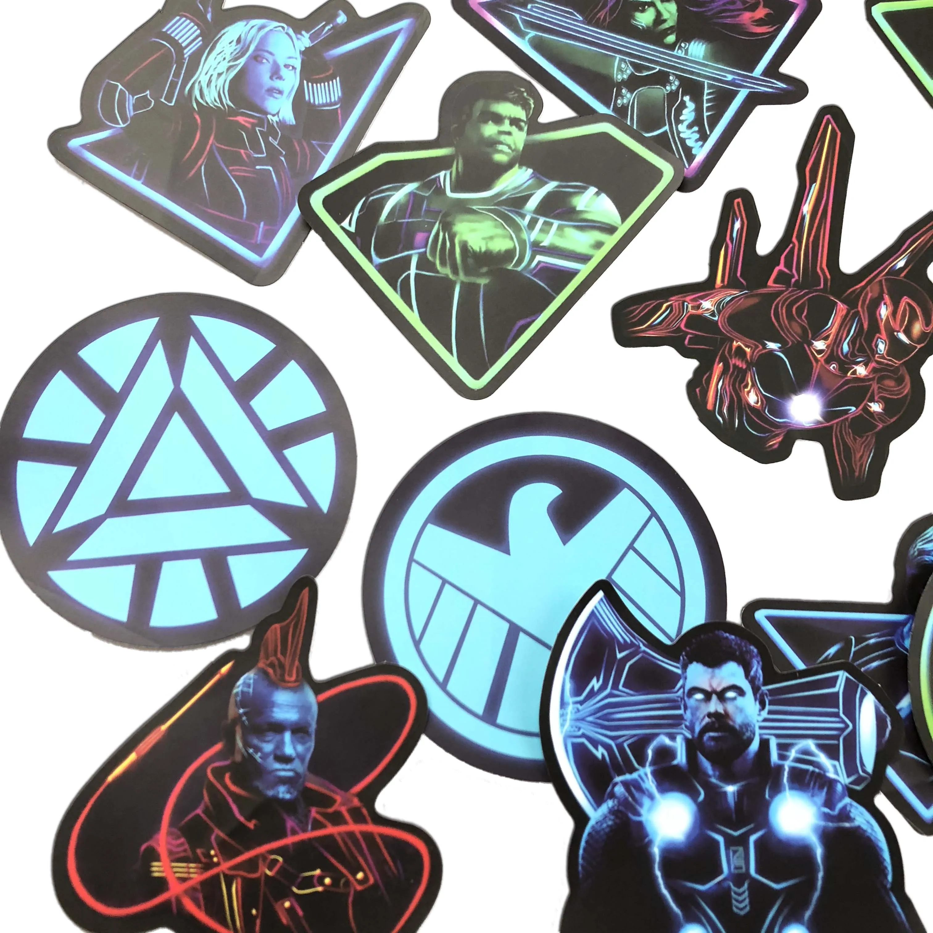 49 шт. Marvel наклейки "Мстители" наборы мультфильм аниме стикер для ноутбука холодильник телефон гитара супер наклейки герои пакет