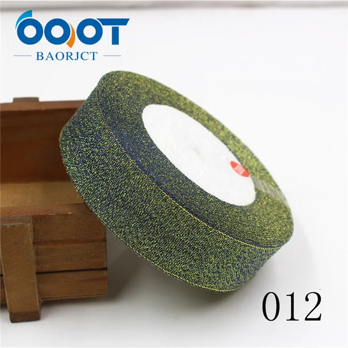 012 OOOT BAORJCT 1710187, 33 цвета 25 мм Блестящая лента Рождественская тесьма для свадебного ремесла бант Подарочное украшение обертывание riband сделай сам - Цвет: 012