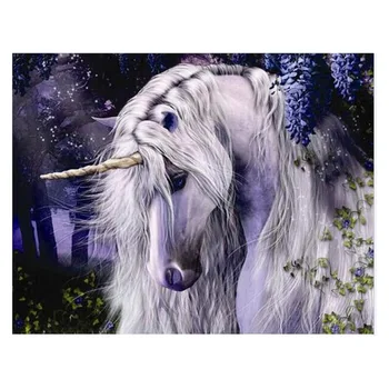 

Painting By Numbers DIY Dropshipping 40x50 50x65cm unicorn horse dream beauti Animal Canvas Wedding Decoration Art picture Gift