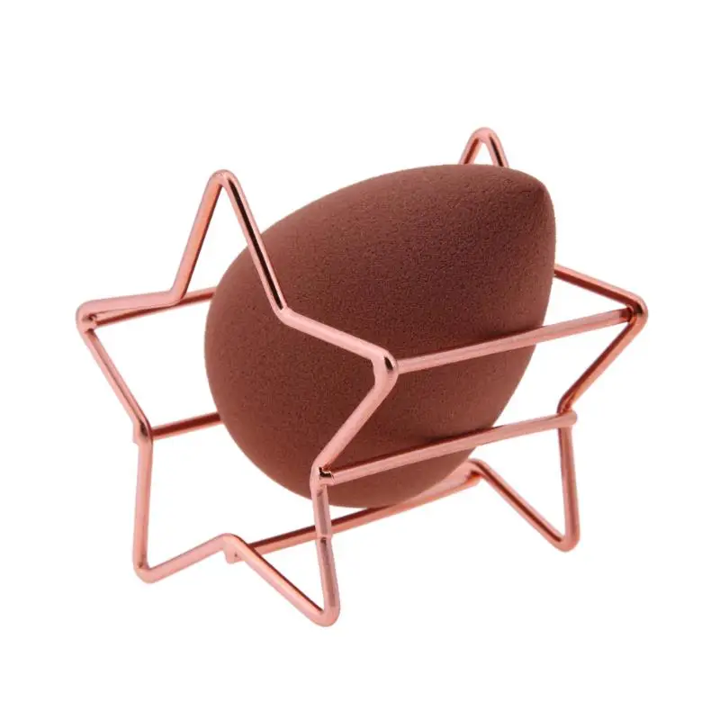 

Stainless Steel Makeup Puffs Stand Holder Bracket Cosmetic Sponge Puffs Makeup Eggs Drying Hanging Holder Tool Display Stand