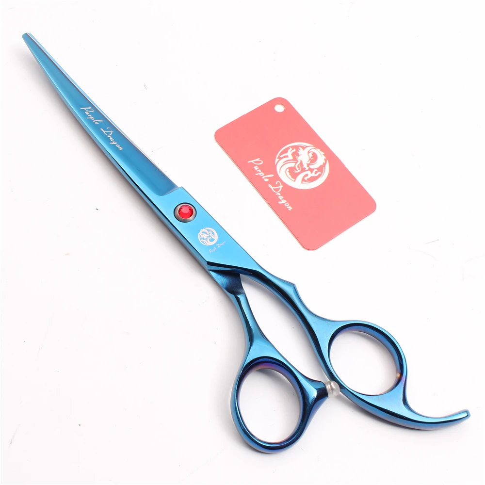 Animais de Estimação Aço + Tesouras de Corte Conjunto ''19.5 cm Azul Profissional Cabelo Pente Desbaste Tesoura Cães Gatos Curvo Tesouras Z3003 5 Pçs 7 7 Tesouras de cabelo