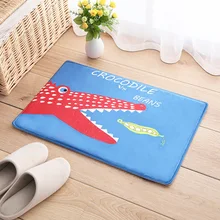 Картинка с милыми мультяшками розовый бантик коврик фланелевый дверной коврик свет