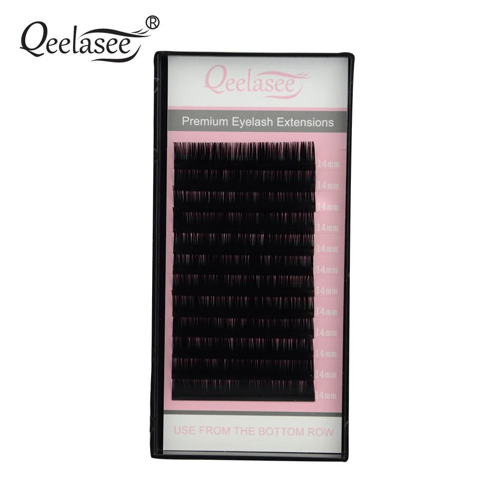 Qeelasee 0,10 мм норковые Индивидуальные ресницы maquiagem cilios макияж норковые ресницы для наращивания ресниц искусственные накладки 8-18 мм