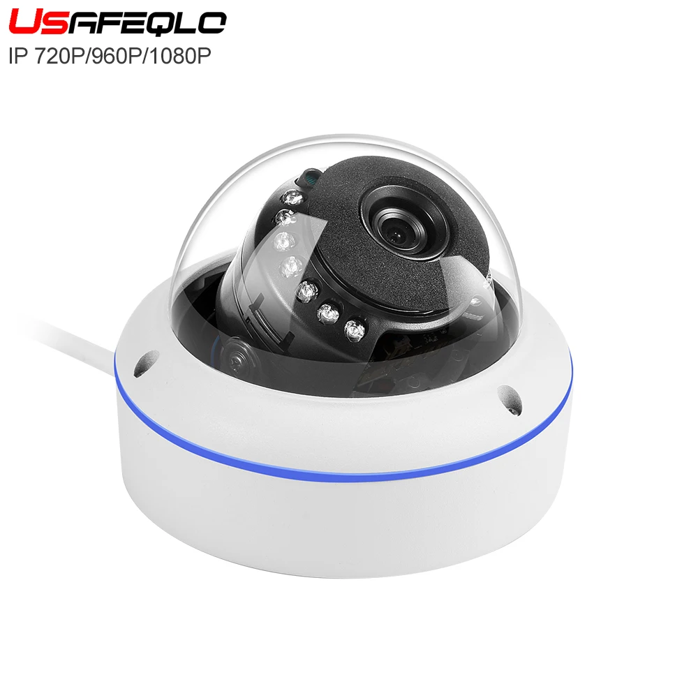 

USAFEQLO Wide Angle 2.8mm Outdoor IP Camera PoE 1080P 960P 720P Metal Case ONVIF Security Waterproof IP Camera CCTV Infrared LED
