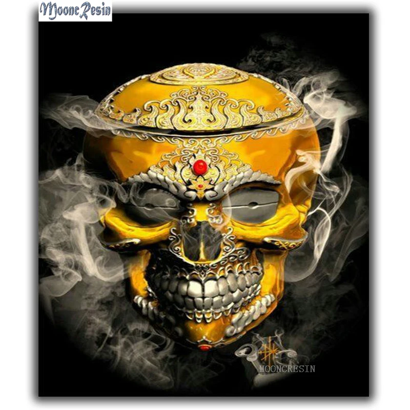 

MOONCRESIN 3D Diy Diamond Embroidery Christmas Skull Incense Burner Diamond Mosaic Full Diamond Painting Cross Stitch Decoration