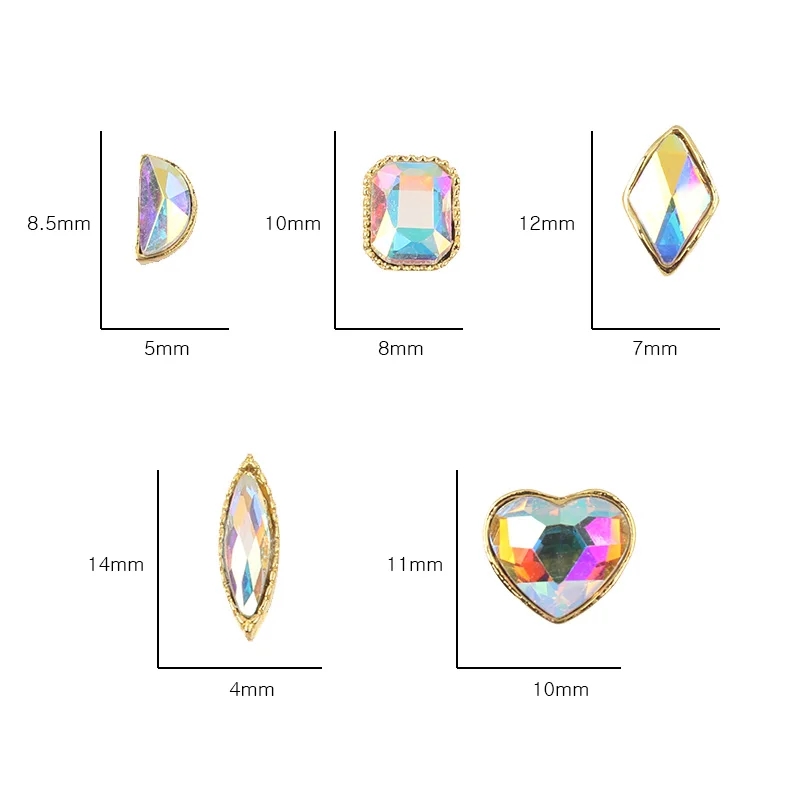 20/50 шт в наборе, обувь с украшением в виде кристаллов Стразы 3d ногтей прелести для нейл-арта украшения «сделай сам» с блестками из алюминиевого сплава, инструменты для ногтей