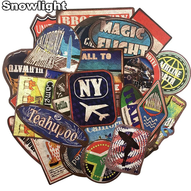 10/36pcs/lot Personality Design Retro Traveling Sticker Graffiti Waterproof For Suitcase Laptop Luggage Guitar Car Skateboard