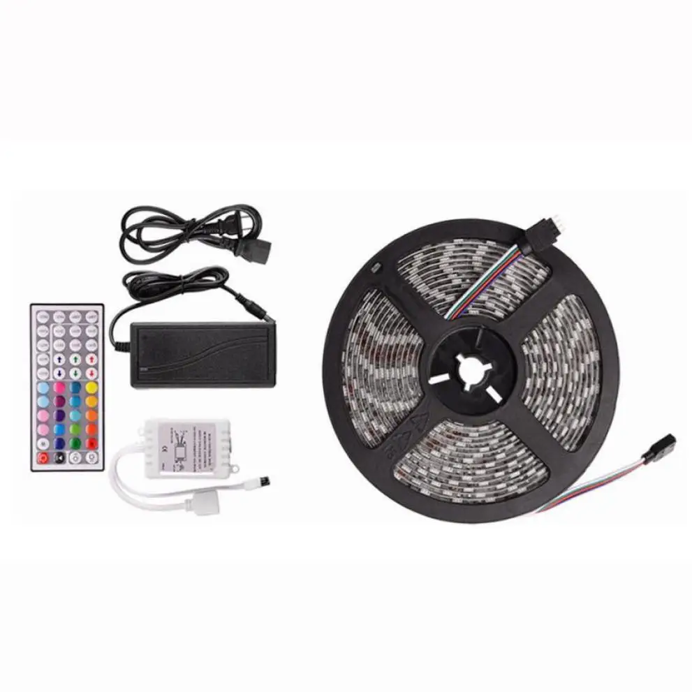

MUQGEW 10M RGB 5050 300 Led SMD Flexible Light Strip Lamp+44 key IR Remote Controller Decor lamp tape For TV Background Lighting