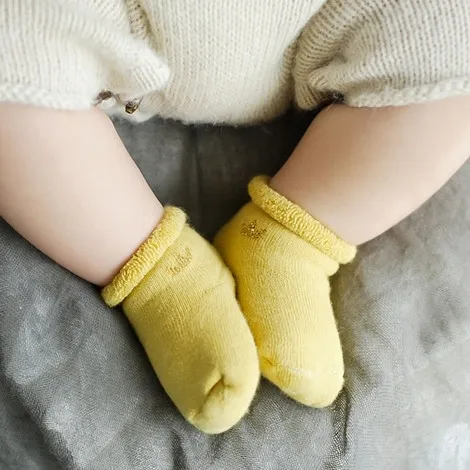 Bosudhsou/Хлопковые носки для малышей 0-4 лет, C14# осенне-зимние толстые хлопковые носки для малышей однотонные детские Нескользящие носки